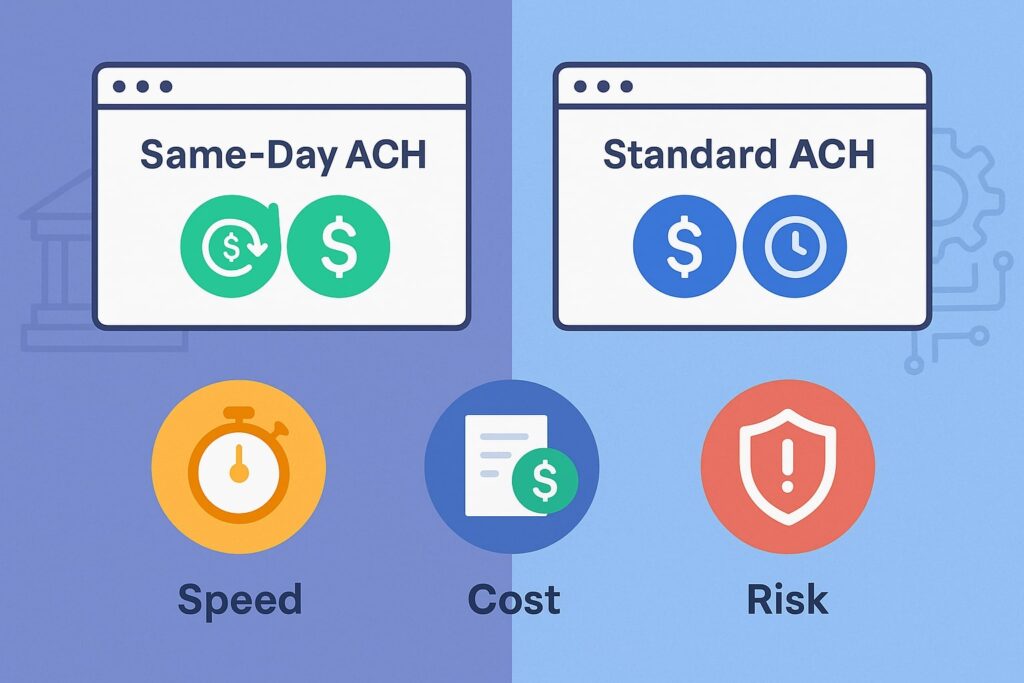 Same-Day ACH vs. Standard ACH (Speed, Cost, Risk)