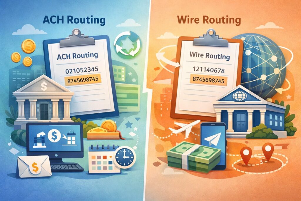 ACH Routing Numbers vs Wire Routing Numbers: Why They Can Be Different