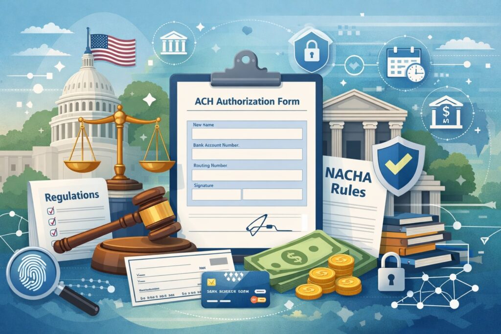 The legal and rules framework that shapes an ACH Authorization Form