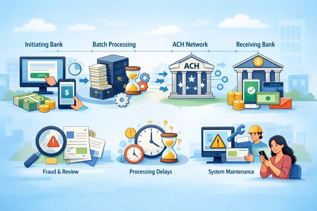Understanding ACH transaction timing (what “takes” time, exactly)