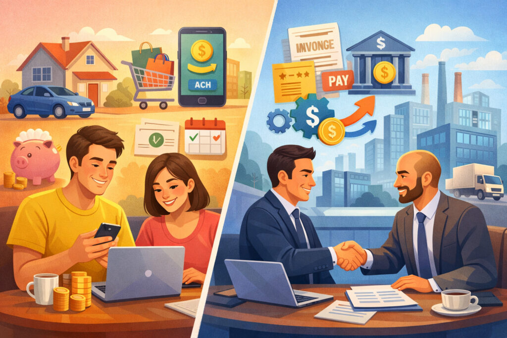 Consumer ACH vs. business-to-business ACH payments