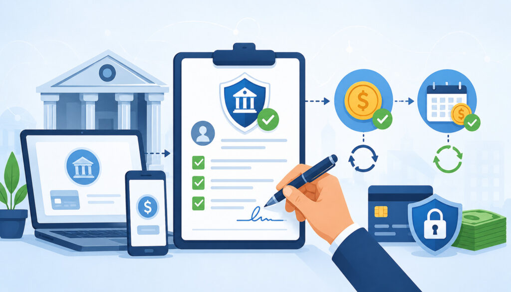 ACH authorization for one-time and recurring payments