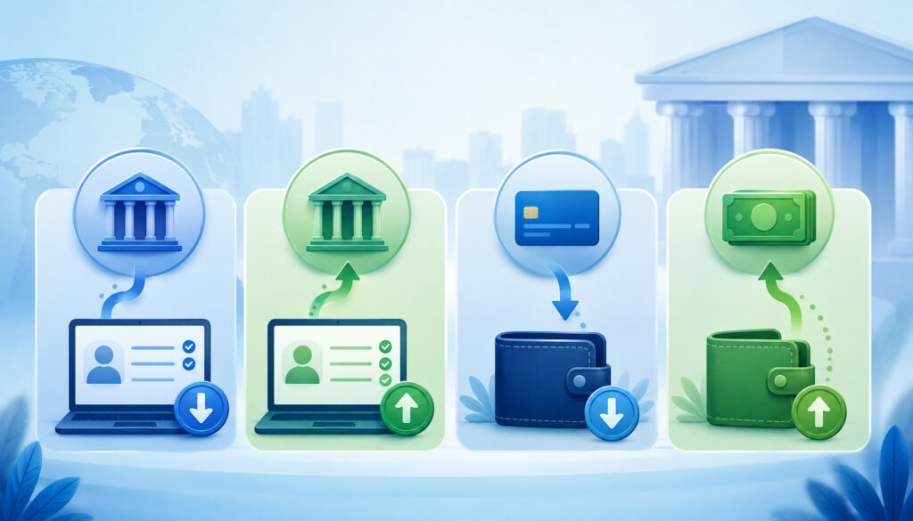 ACH debit, ACH credit, direct debit, and direct deposit transactions