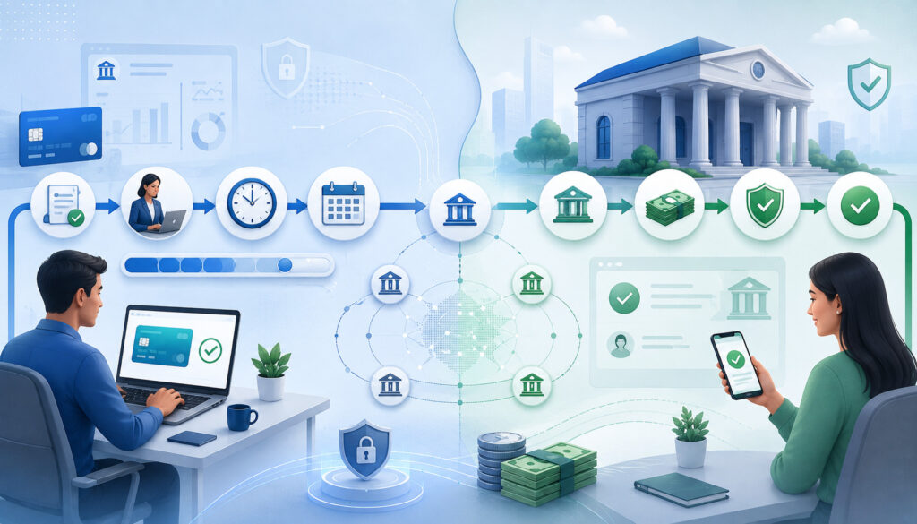 ACH processing and settlement time comparison illustration
